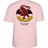 POWELL PERALTA "Caballero Dragon II" Skateboard T-Shirt PINK  XL only  Tee Cab