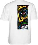POWELL PERALTA "Conklin - Face" Skateboard T-Shirt WHITE  M L  or XL Tee Sean Cliver