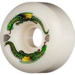 POWELL PERALTA "Dragon Formula" Skateboard Wheels 55mm 93a WHITE USA Street Park