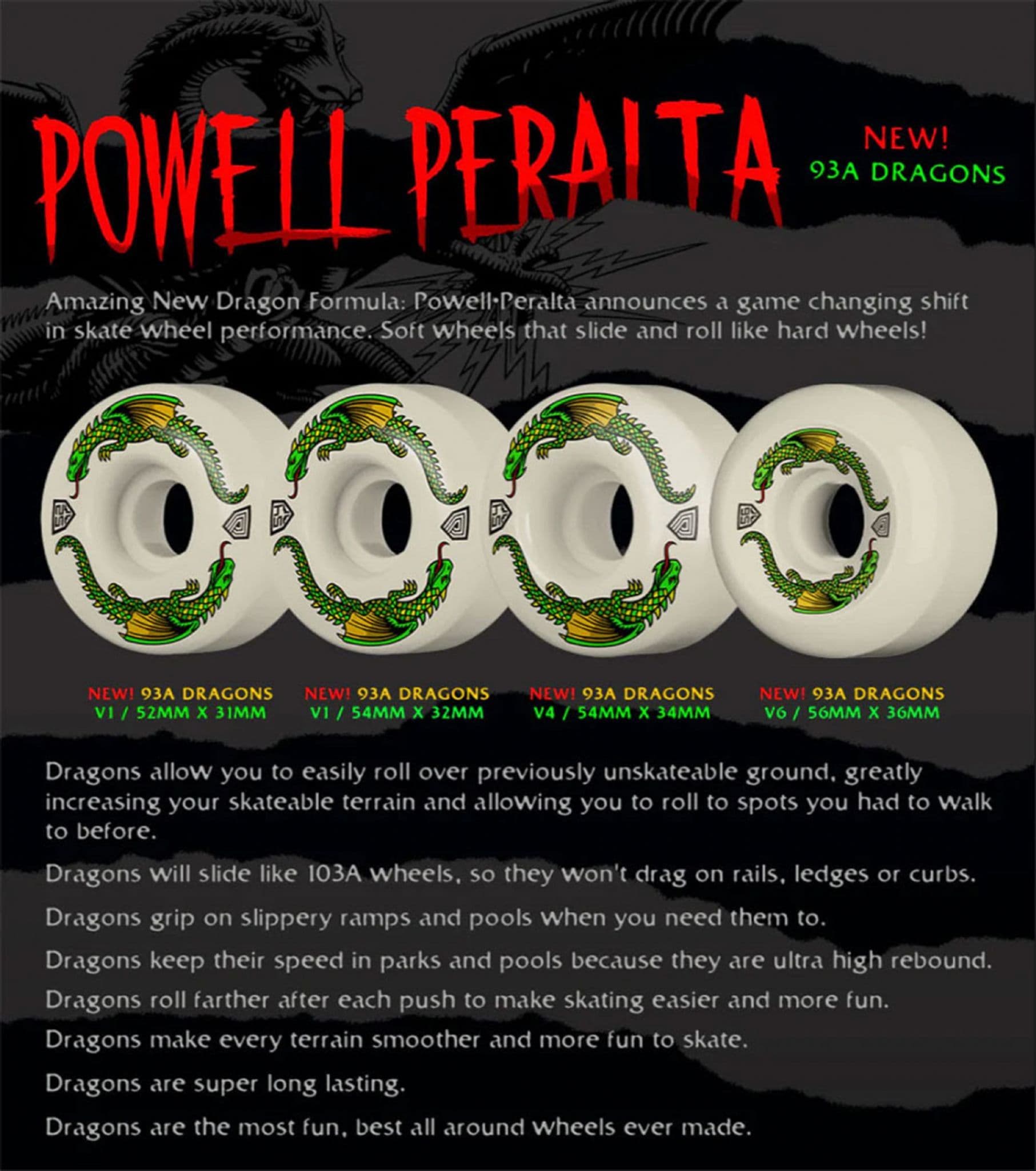 スケートボード Powell Peralta Wheel Dragon Formula 54mm Powell Peralta Dragon Formula V4 54mm Skateboard Wheels