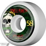 POWELL PERALTA "McGill - Skull & Snake" Skateboard Wheels 58mm WHITE Park Vert Pool SPF