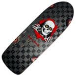 POWELL PERALTA "OG Ripper" Skateboard Deck 10" x 30" 16.25" WB CHECKER  BLACK SILVER PIG 1980s