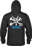 POWELL PERALTA "Rat Bones" Skateboard Hooded Sweatshirt CHARCOAL Hoody M L XL