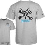 POWELL PERALTA "Rat Bones" Skateboard T-Shirt GREY SMALL only Tee Bones Brigade