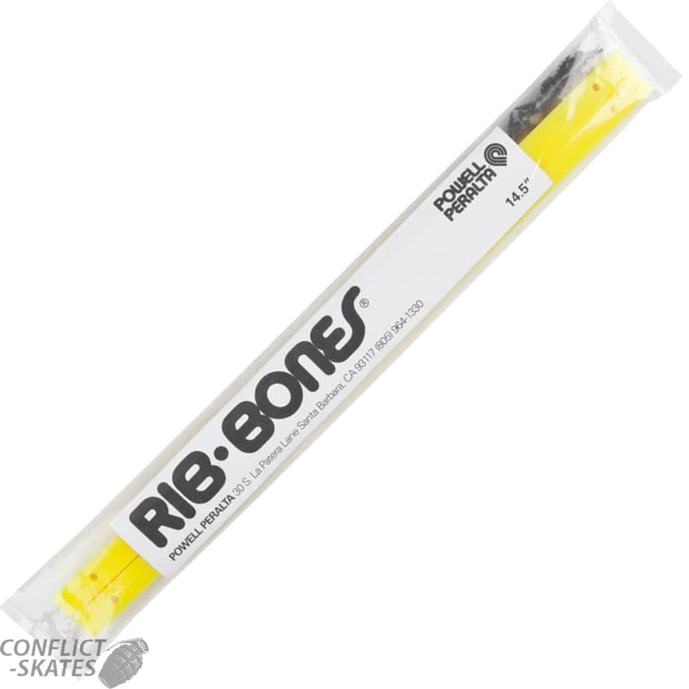 POWELL PERALTA Rib Bones Skateboard Rails Pair 14 5" Slide Bars YELLOW