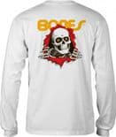 POWELL PERALTA "Ripper" Skateboard Long Sleeve T-Shirt WHITE S M L or XL Old Skool  LST