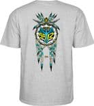 POWELL PERALTA "Saiz Totem" Skateboard T-Shirt GREY M or XL Tee