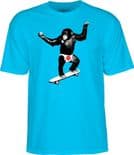 POWELL PERALTA "Skate Chimp" Skateboard T-Shirt  TURQUOISE M L XL Bones Brigade Old Skool