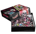 POWELL PERALTA "Skull & Sword GeeGah - Jigsaw Puzzle" Skateboard 30 x 9.75" 500 piece PINK