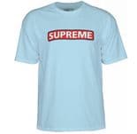 POWELL PERALTA "Supreme" Skateboard T-Shirt POWDER BLUE S or L only Bones Brigade