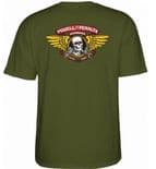 POWELL PERALTA "Winged Ripper" Skateboard T-Shirt ARMY GREEN  S M L XL XXL Bones Brigade Old Skool