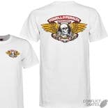 POWELL PERALTA "Winged Ripper" Skateboard T-Shirt White S to XXL  Bones Brigade Old Skool