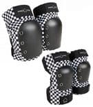 PRO-TEC "Street - Checker" Knee & Elbow Combo Pads Roller Derby Skateboard BMX M only BLK WHT