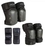 PRO-TEC "Street Gear Junior 3 Pack" Knee Elbow Wrist Combo Pads  S or M Skateboard  BLACK Kids