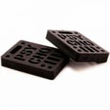 PSYCHO Skateboard Riser Pads Soft Risers 1/2" pair BLACK Old Skool Longboard