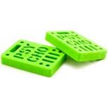 PSYCHO Skateboard Riser Pads Soft Risers 1/2" pair LIME GREEN Old Skool Longboard