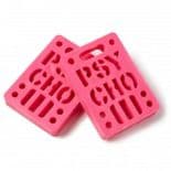 PSYCHO Skateboard Riser Pads Soft Risers 1/2" pair PINK Old Skool Longboard
