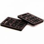 PSYCHO Skateboard Riser Pads Soft Risers 1/4" pair BLACK Old Skool Longboard