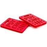 PSYCHO Skateboard Riser Pads Soft Risers 1/4" pair RED Old Skool Longboard