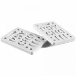 PSYCHO Skateboard Riser Pads Soft Risers 1/4" pair WHITE Old Skool Longboard