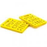 PSYCHO Skateboard Riser Pads Soft Risers 1/4" pair YELLOW Old Skool Longboard