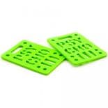 PSYCHO  Skateboard Riser Pads Soft Risers 1/8" pair LIME Old Skool Longboard Eigth