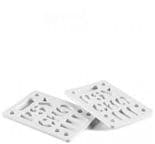 PSYCHO  Skateboard Riser Pads Soft Risers 1/8" pair WHITE Old Skool Longboard Eigth