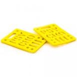 PSYCHO  Skateboard Riser Pads Soft Risers 1/8" pair YELLOW Old Skool Longboard Eigth