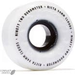 RICTA "Clouds" Skateboard Wheels 54mm WHITE/BLACK 92a Street Hybrid Hardness