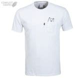 RIPNDIP "Lord Nermal - Pocket" Skateboard T-Shirt  WHITE  S M L XL Cat Rip N Dip
