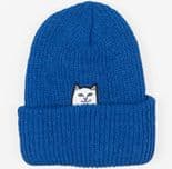 RIPNDIP "Lord Nermal" Skateboard Snowboard Wooly Hat Rib Beanie BLUE