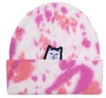 RIPNDIP "Lord Nermal - Tie Dye" Skateboard Snowboard Wooly Hat Beanie PINK