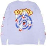 RIPNDIP "Lucid Vacation" Skateboard LS T-Shirt LAVENDER  M L XL Rip N Dip Long Sleeve Tee