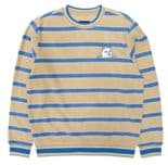 RIPNDIP "Peeking Nermal" Skateboard  Brushed Fleece Crewneck  NATURAL / BLUE  M L XL Rip N Dip SALE