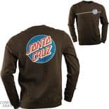 SANTA CRUZ "Classic Dot" Crew Sweatshirt VINTAGE BLACK S M L XL Sweat