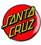SANTA CRUZ  "Classic Dot" Lapel Pin Badge Skateboard  2.5cm RED Old Skool Jim Phillips