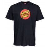 SANTA CRUZ "Classic Dot" Skateboard T-Shirt BLACK S M L XL XXL Tee 80s