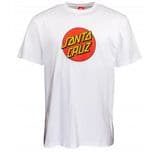 SANTA CRUZ "Classic Dot" Skateboard T-Shirt WHITE S M L XL XXL Tee 80s