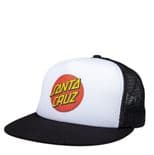 SANTA CRUZ  "Classic Dot" Trucker Mesh Cap Skateboard BLACK / WHITE OSFA
