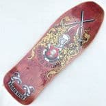 SANTA CRUZ "Coat of Arms" Soren Aaby Skateboard Deck  31" x 10" 1980s NOS RED