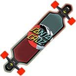 SANTA CRUZ "Drop Thru - Wave Dot Splice" Skateboard Longboard 36" x 9"  Freeride Slide