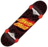 SANTA CRUZ "Flame Dot" Complete Skateboard 8.0" x 31.25" BLACK  Park Street ramp