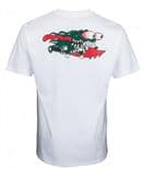 SANTA CRUZ "Keith Meek - Slasher" Skateboard T-Shirt WHITE L or XL only Tee