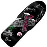 SANTA CRUZ "Malba - Tombstone" Skateboard Deck 10.24" BLACK 1980s Old Skool