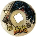 SANTA CRUZ "Natas - Slime Balls" Skateboard Wheels 54mm 95a WHITE SlimeBall Panther
