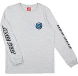 SANTA CRUZ "Rob Target" Youth Skateboard Long Sleeve T-Shirt  ATHLETIC HEATHER  S M L  XL Kids