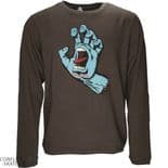 SANTA CRUZ "Screaming Hand" Crew Sweatshirt VINTAGE BLACK S M L XL Sweat Skateboard