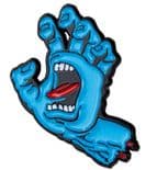 SANTA CRUZ  "Screaming Hand" Lapel Pin Badge Skateboard  3.5cm  BLUE Old Skool Jim Phillips