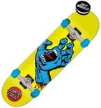 SANTA CRUZ "Screaming Hand - Mini" Complete Skateboard 7.75" x 30" YELLOW Park Street Ramp