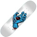 SANTA CRUZ "Screaming Hand" Skateboard Deck 8.25" WHITE Phillips FREE GRIP
